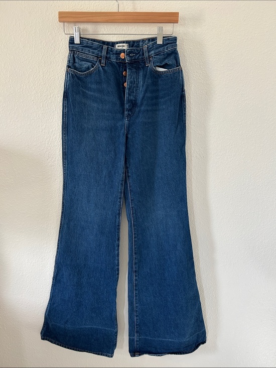 Wrangler Denim - Wrangler Dark Blue High-Rise Flare Jeans